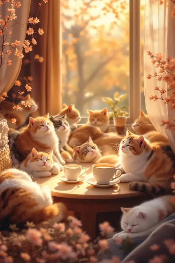 猫咪与咖啡